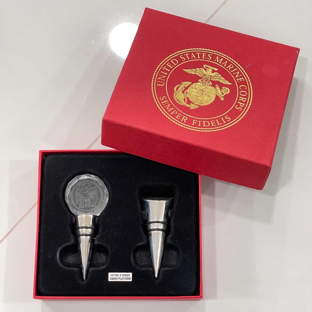 Marines Marine Corp Crystal Bottlestoppers Military Service Gift Semper Fideli
